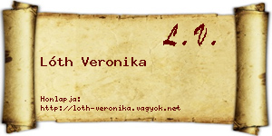 Lóth Veronika névjegykártya
